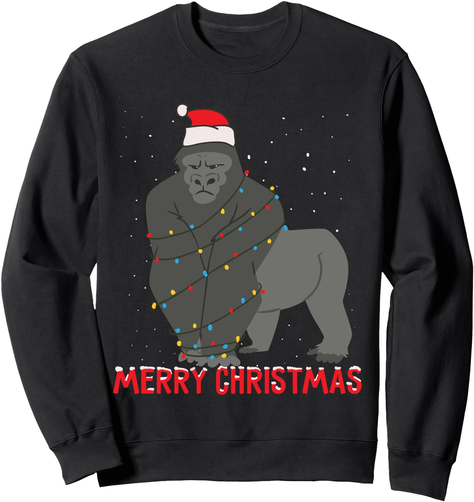 Gorilla Tree Lights T-Shirt - Fun Novelty Design Unisex - T-Shirt, Sweatshirt, Hoodie