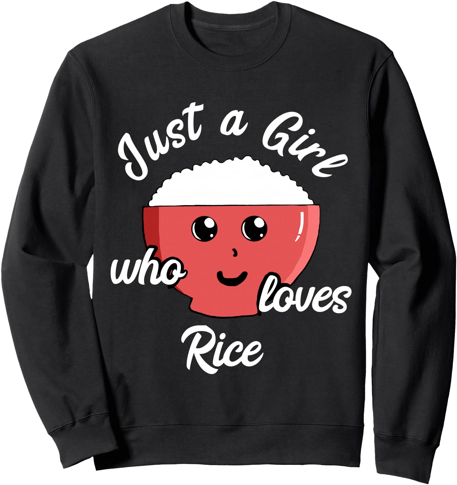 Exclusive Rice Kawaii Rice Bowl Hoodie - Fun Novelty Design for Adults - T-Shirt, Sweatshirt, Hoodie