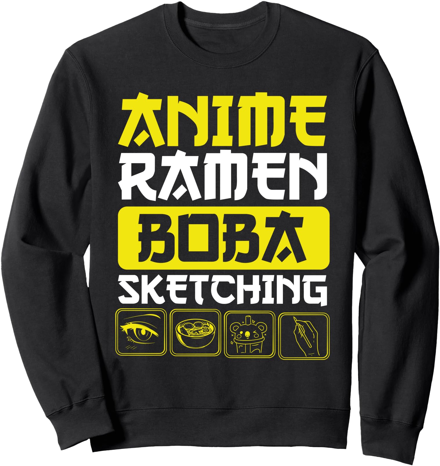 Authentic Anime Ramen Boba Sketching Anime T-Shirt - Graphic Print Unisex - T-Shirt, Sweatshirt, Hoodie