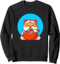 Exclusive Shiba Eating Ramen Japanese T-Shirt - Minimalist Print Men Women - T-Shirt, Sweatshirt, Hoodie
