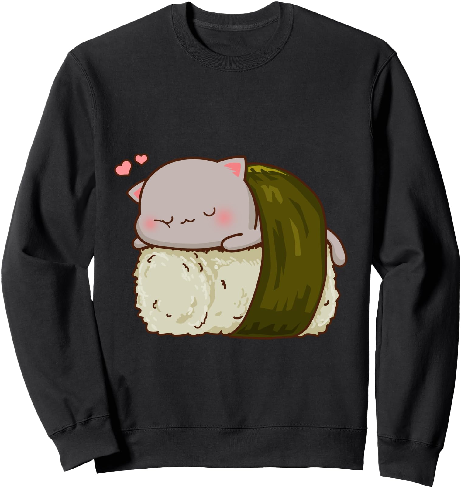 Sushi Cat Kawaii Anime Japanese Food T-Shirt - Streetwear Style for Adults - T-Shirt, Sweatshirt, Hoodie