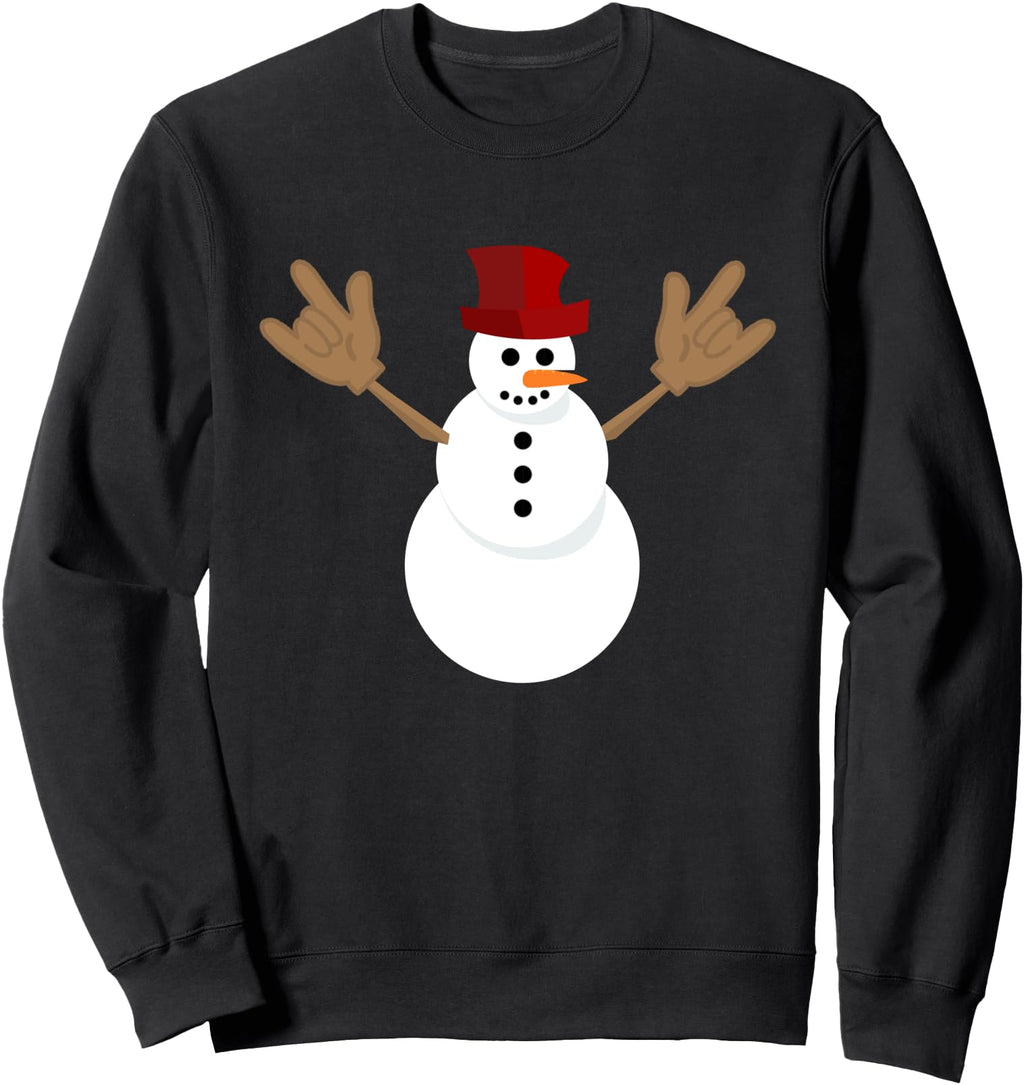 Authentic Snowman Asl Sign Language T-Shirt - Minimalist Print for Adults - T-Shirt, Sweatshirt, Hoodie