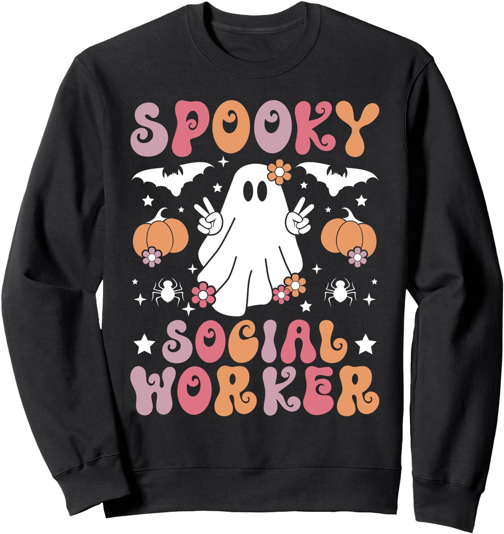Spooky Social Worker Halloween Social T-Shirt - Unique Graphic for Adults - T-Shirt, Sweatshirt, Hoodie