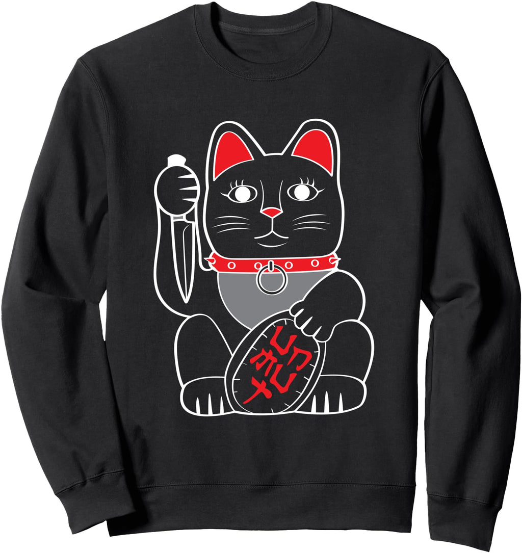 Original Good Luck Cat Japanese Hoodie - Aesthetic Graphic for Adults - T-Shirt, Sweatshirt, Hoodie