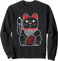 Original Good Luck Cat Japanese Hoodie - Aesthetic Graphic for Adults - T-Shirt, Sweatshirt, Hoodie