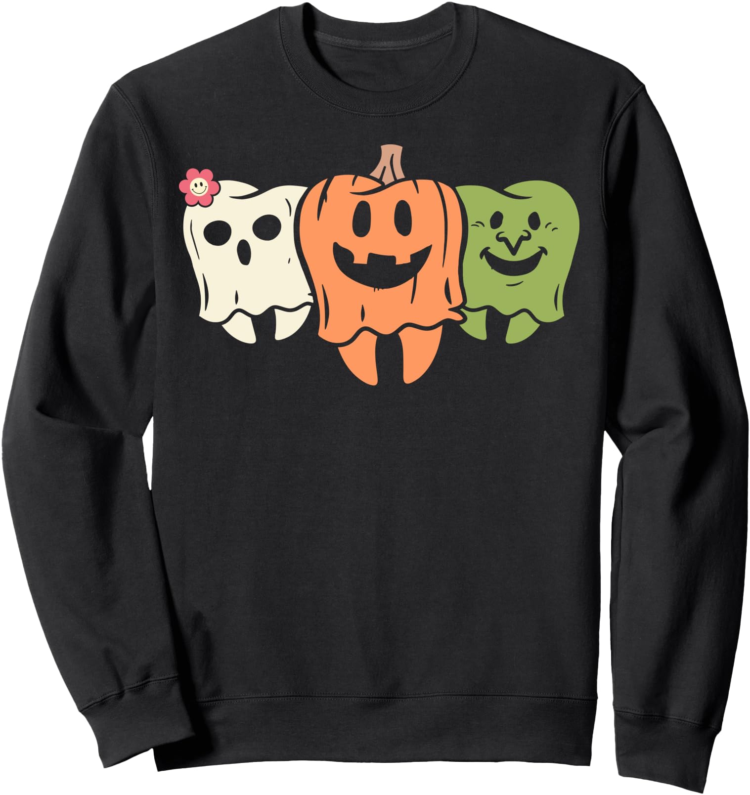 Original Groovy Dental Halloween Treat T-Shirt - Graphic Print Unisex - T-Shirt, Sweatshirt, Hoodie