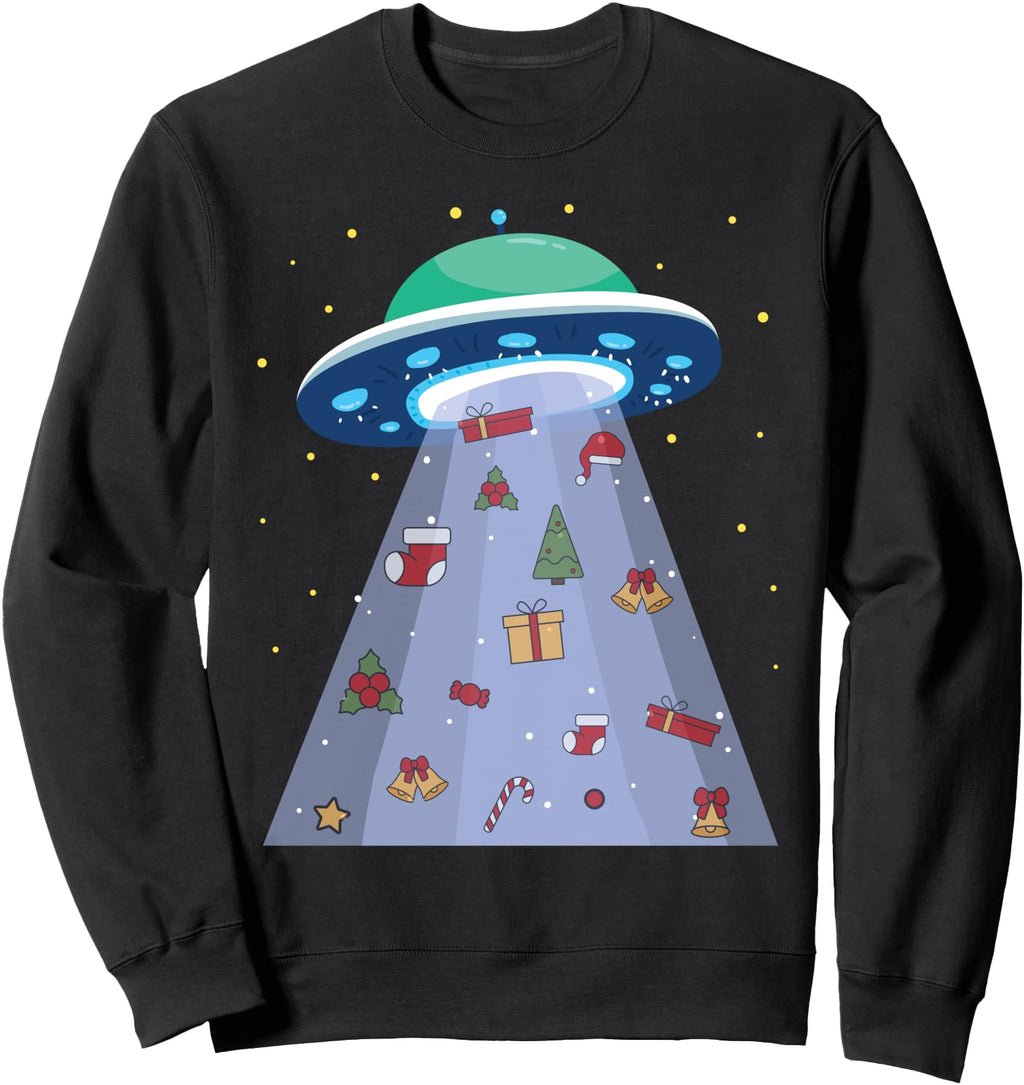 Authentic Items Flying Alien Sweatshirt - Minimalist Print for Adults - T-Shirt, Sweatshirt, Hoodie