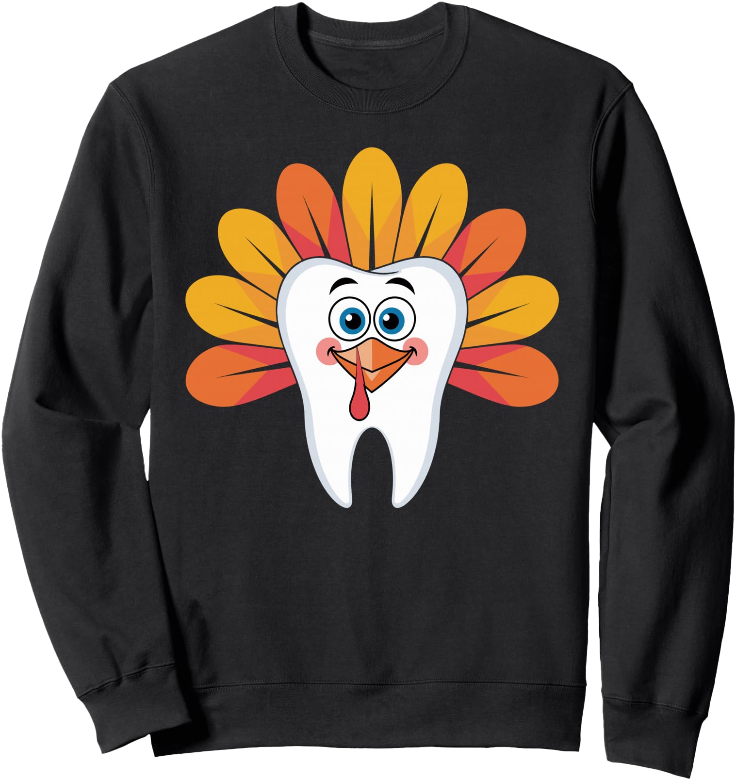 Authentic Thanksgiving Tooth Turkey Sweatshirt - Minimalist Print Unisex - T-Shirt, Sweatshirt, Hoodie
