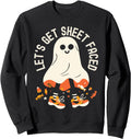 Lets Get Sheet Faced 2022 Halloween Hoodie - Trendy Graphic for Adults - T-Shirt, Sweatshirt, Hoodie
