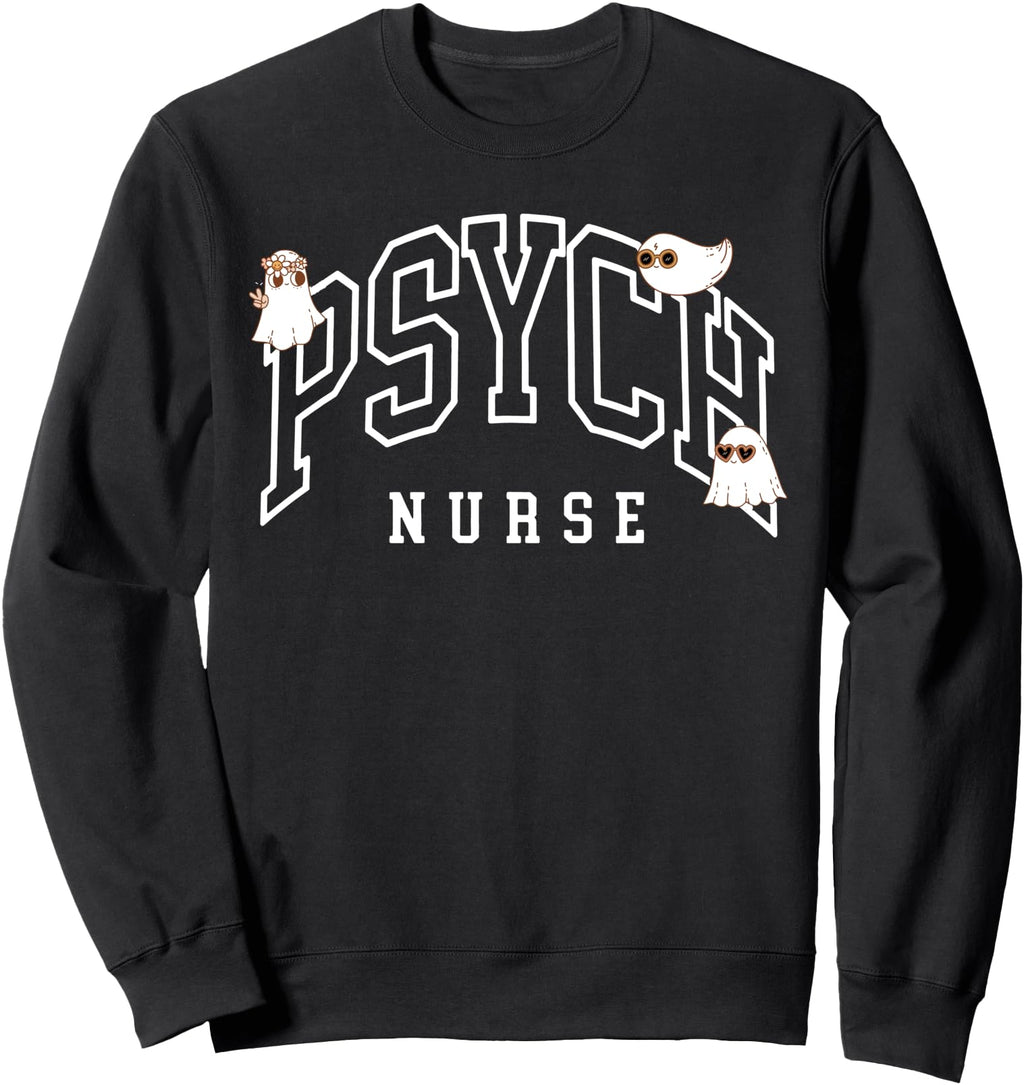 Handcrafted Psych Nurse Halloween T-Shirt - Graphic Print for Adults - T-Shirt, Sweatshirt, Hoodie