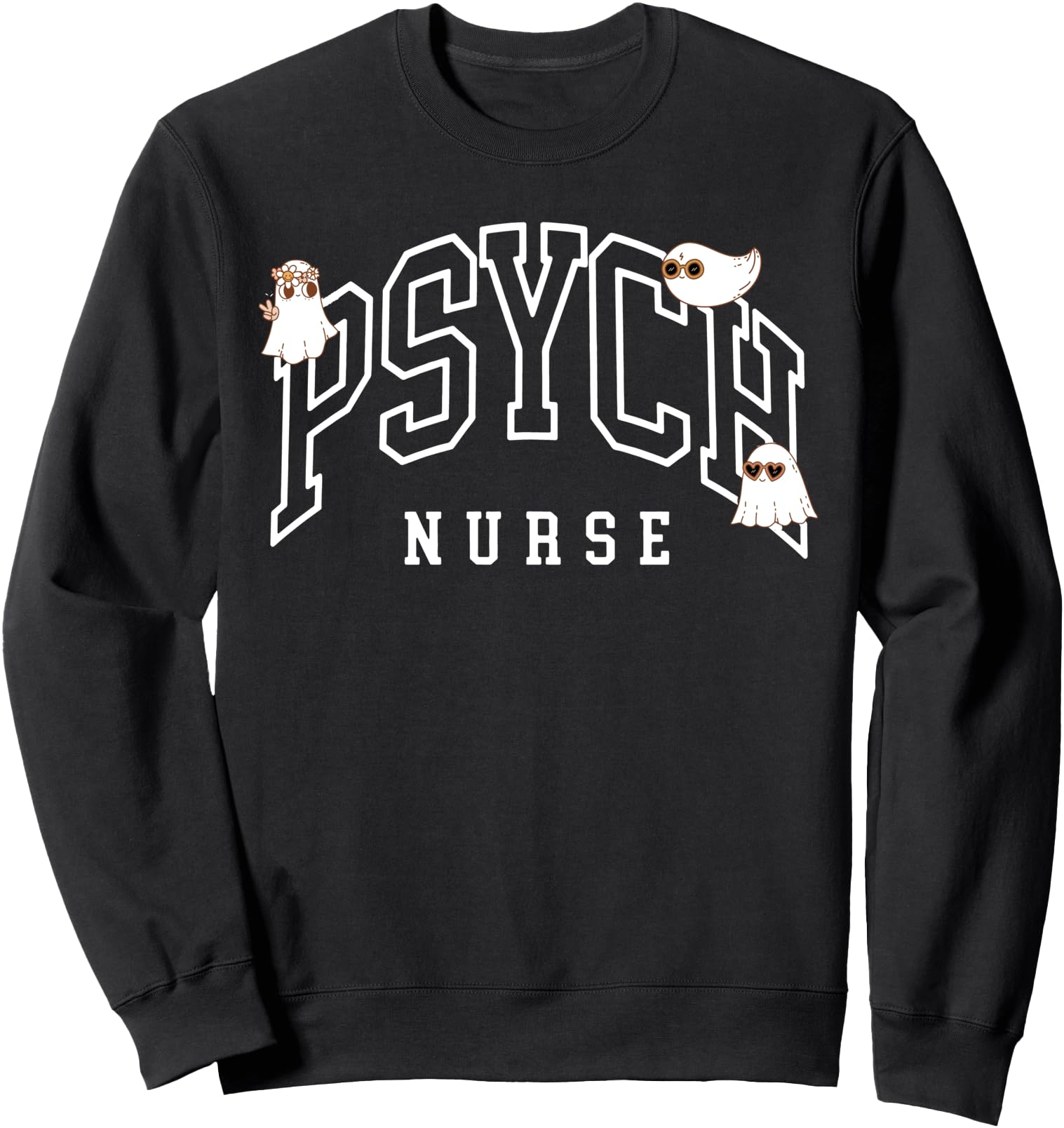 Handcrafted Psych Nurse Halloween T-Shirt - Graphic Print for Adults - T-Shirt, Sweatshirt, Hoodie