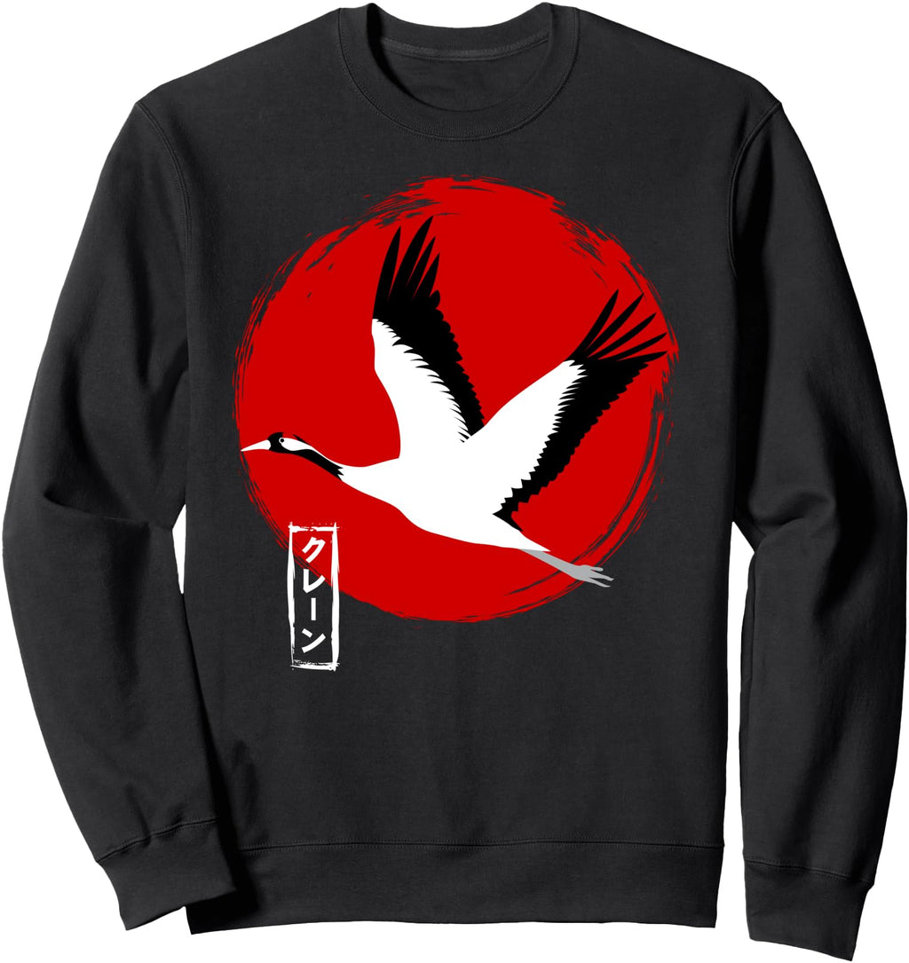 Japanese Flying Crane Exclusive Sweatshirt - Trendy Graphic Men Women - T-Shirt, Sweatshirt, Hoodie