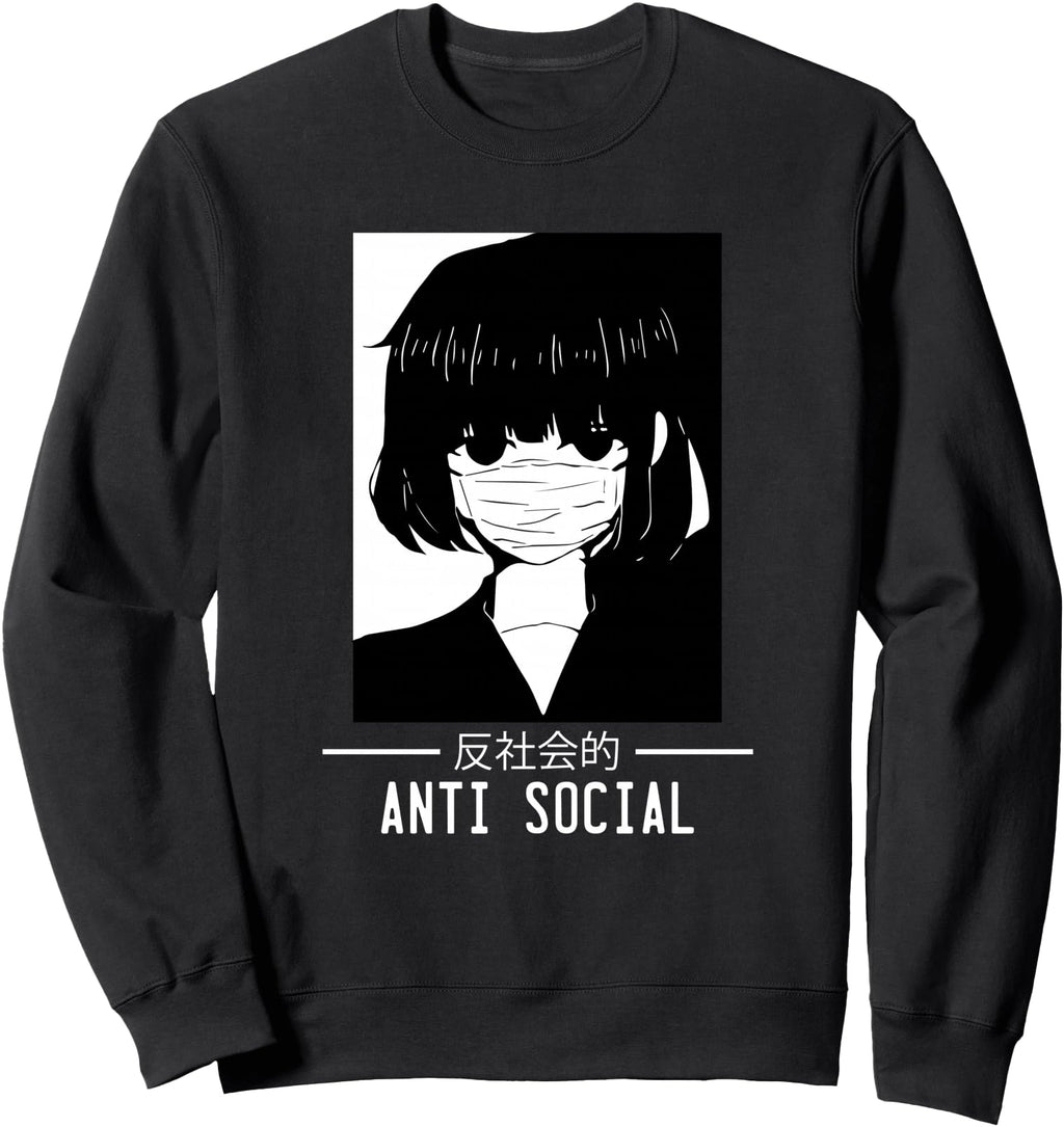 Handcrafted Anti Social Japanese Text T-Shirt - Unique Graphic for Adults - T-Shirt, Sweatshirt, Hoodie
