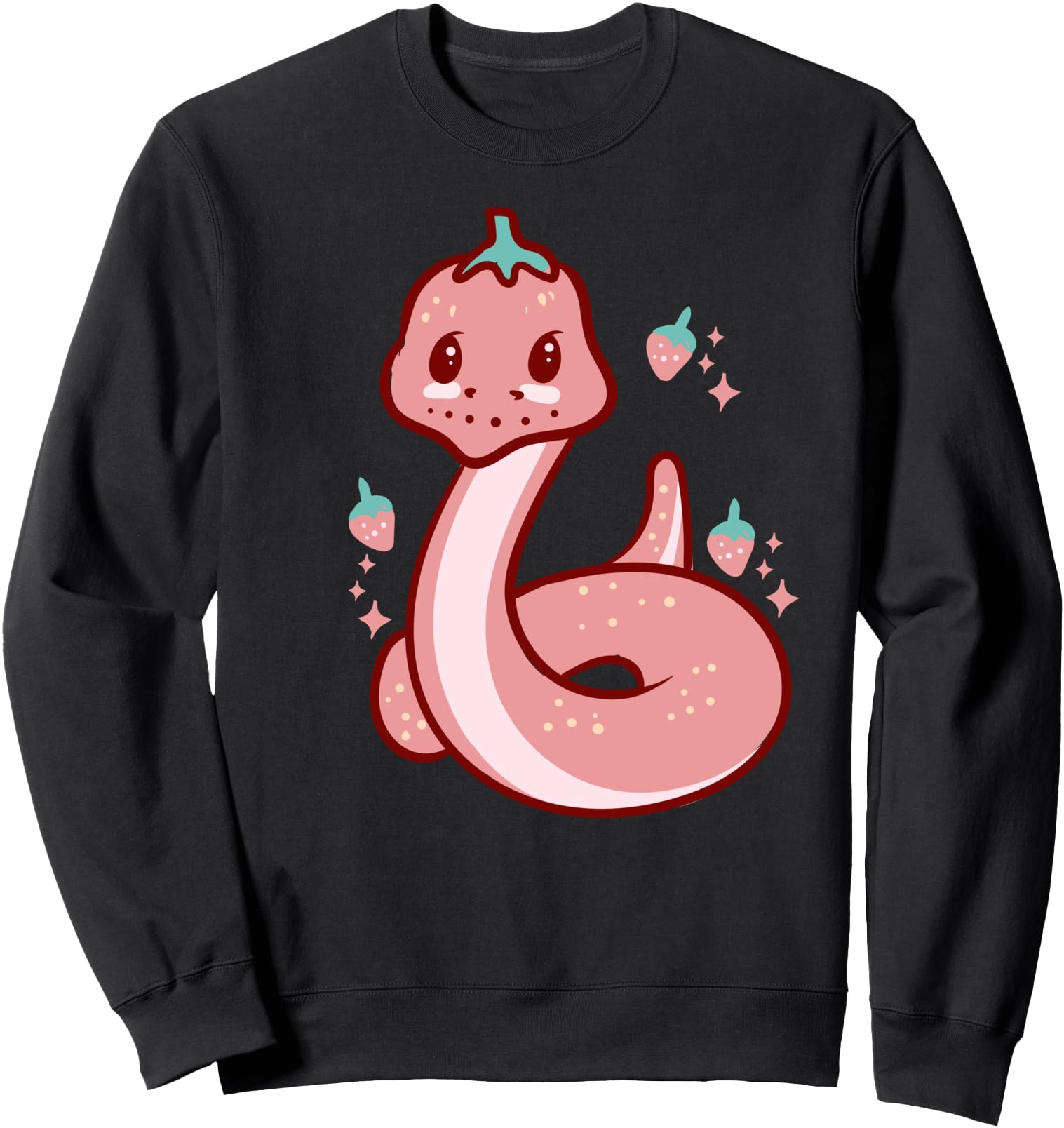 Kawaii Anime Strawberry Snake Aesthetic T-Shirt - Trendy Graphic Men Women - T-Shirt, Sweatshirt, Hoodie