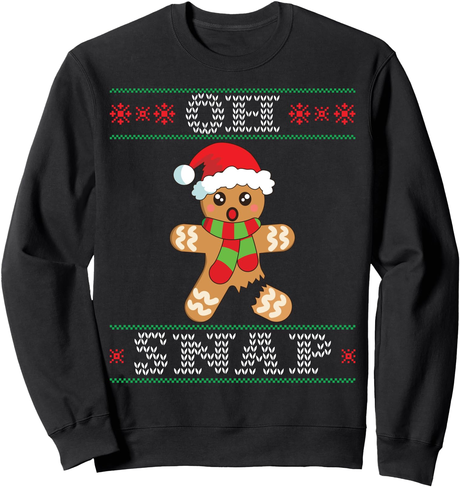 Handcrafted Gingerbread Oh Sweatshirt - Casual Everyday Wear for Adults - T-Shirt, Sweatshirt, Hoodie