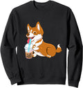 Exclusive Boba Tea Corgi Dog Kawaii Hoodie - Aesthetic Graphic Unisex - T-Shirt, Sweatshirt, Hoodie