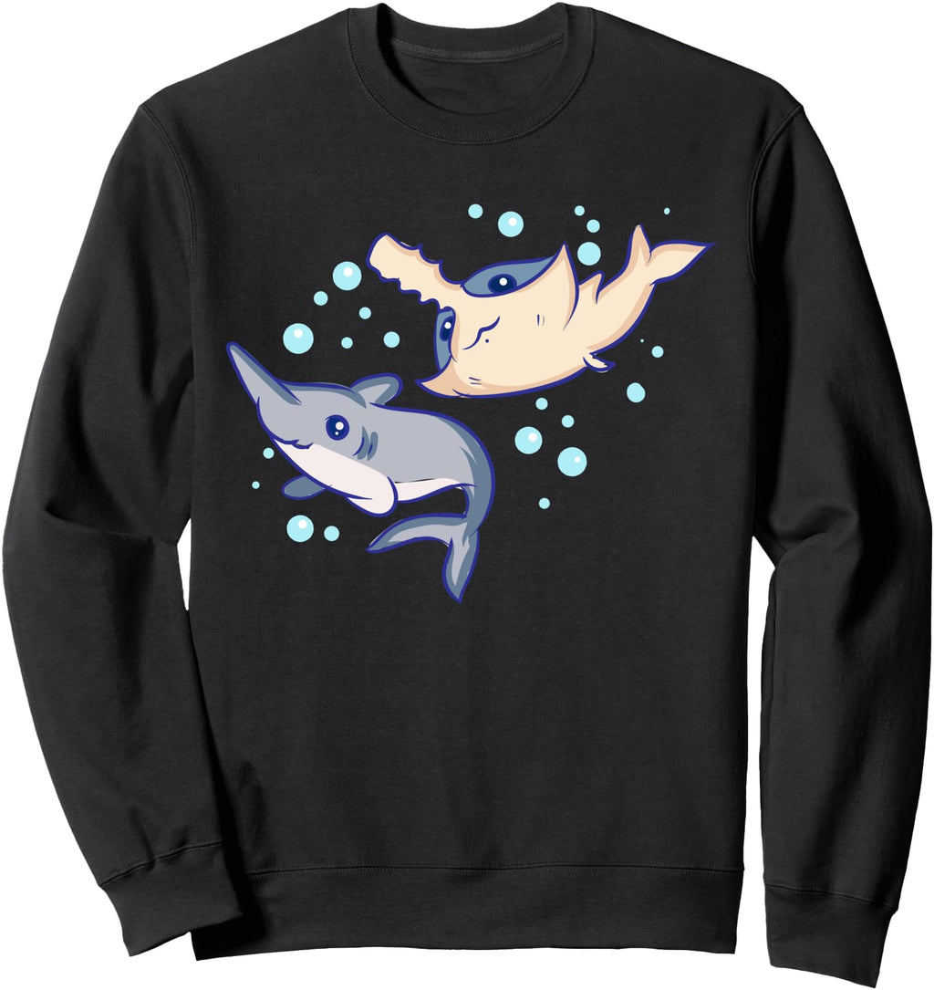 Kawaii Anime Sharks Shark Aesthetic T-Shirt - Custom Art Print Unisex - T-Shirt, Sweatshirt, Hoodie