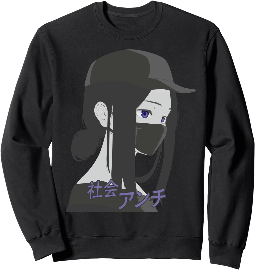 Dark Anime Anti Social Japanese Hoodie - Streetwear Style Men Women - T-Shirt, Sweatshirt, Hoodie