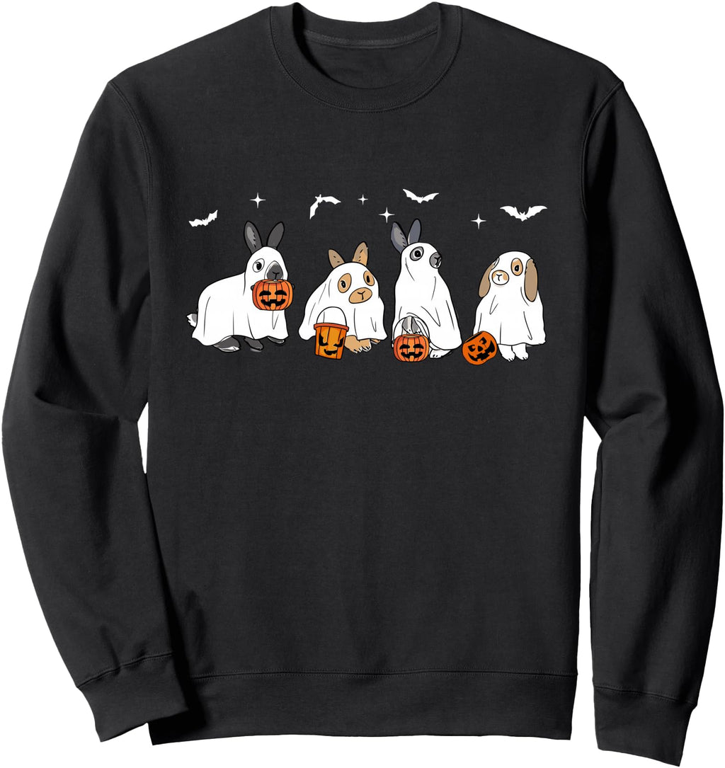 Authentic Bunny Ghost Sweatshirt - Casual Everyday Wear Men Women - T-Shirt, Sweatshirt, Hoodie