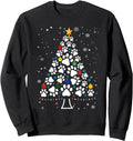 Handcrafted Paw Tree Lights Hoodie - Casual Everyday Wear for Adults - T-Shirt, Sweatshirt, Hoodie