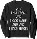 Authentic Yes I M Teen Yes I Love Sweatshirt - Casual Everyday Wear Unisex - T-Shirt, Sweatshirt, Hoodie