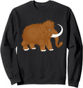 Handcrafted Mammoth Cartoon Woolly Sweatshirt - Trendy Graphic for Adults - T-Shirt, Sweatshirt, Hoodie