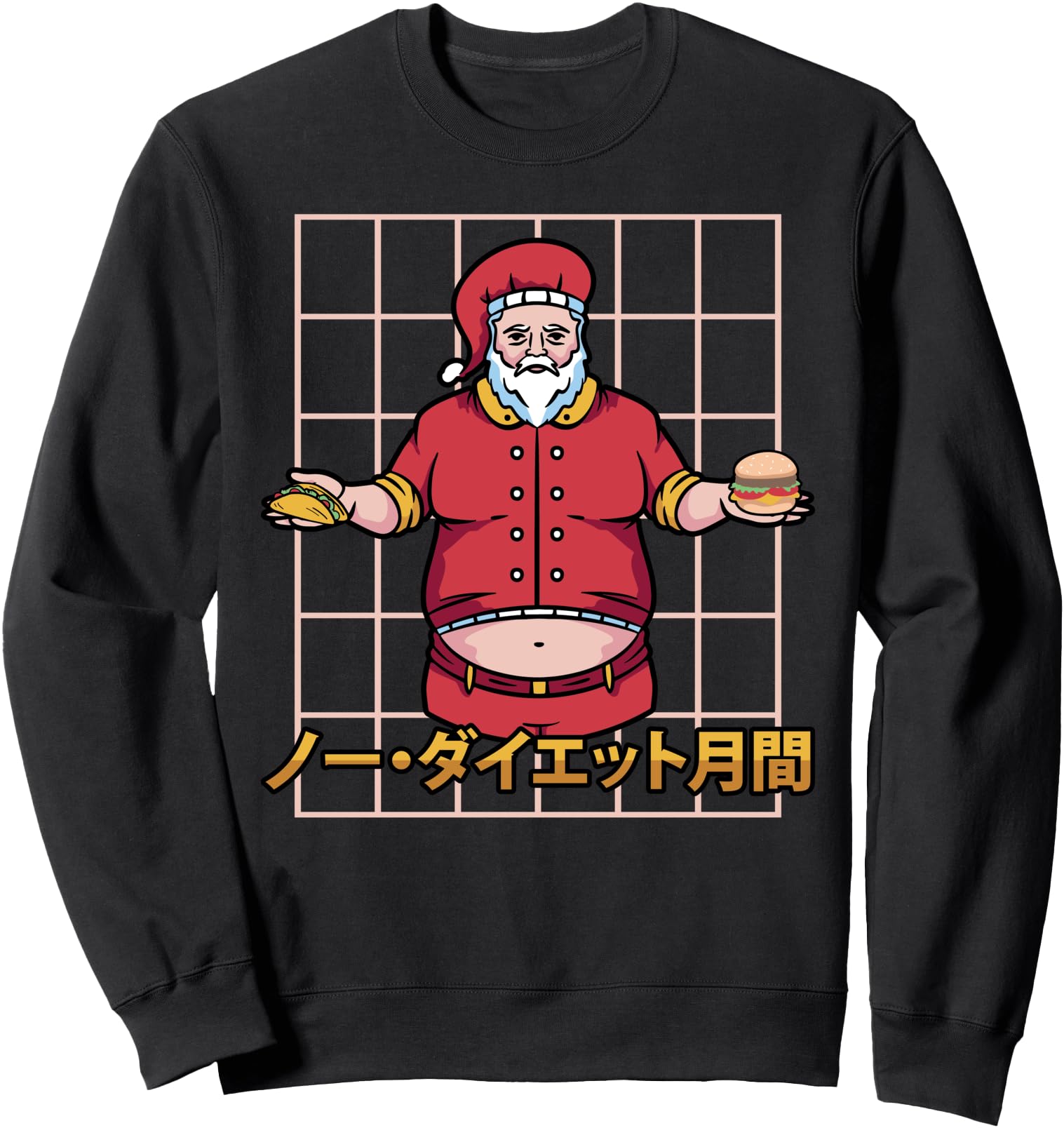 Anime Santa Claus Japanese Aesthetics T-Shirt - Minimalist Print Men Women - T-Shirt, Sweatshirt, Hoodie