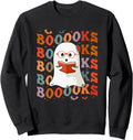 Halloween Ghost Reading Books Sweatshirt - Casual Everyday Wear Unisex - T-Shirt, Sweatshirt, Hoodie