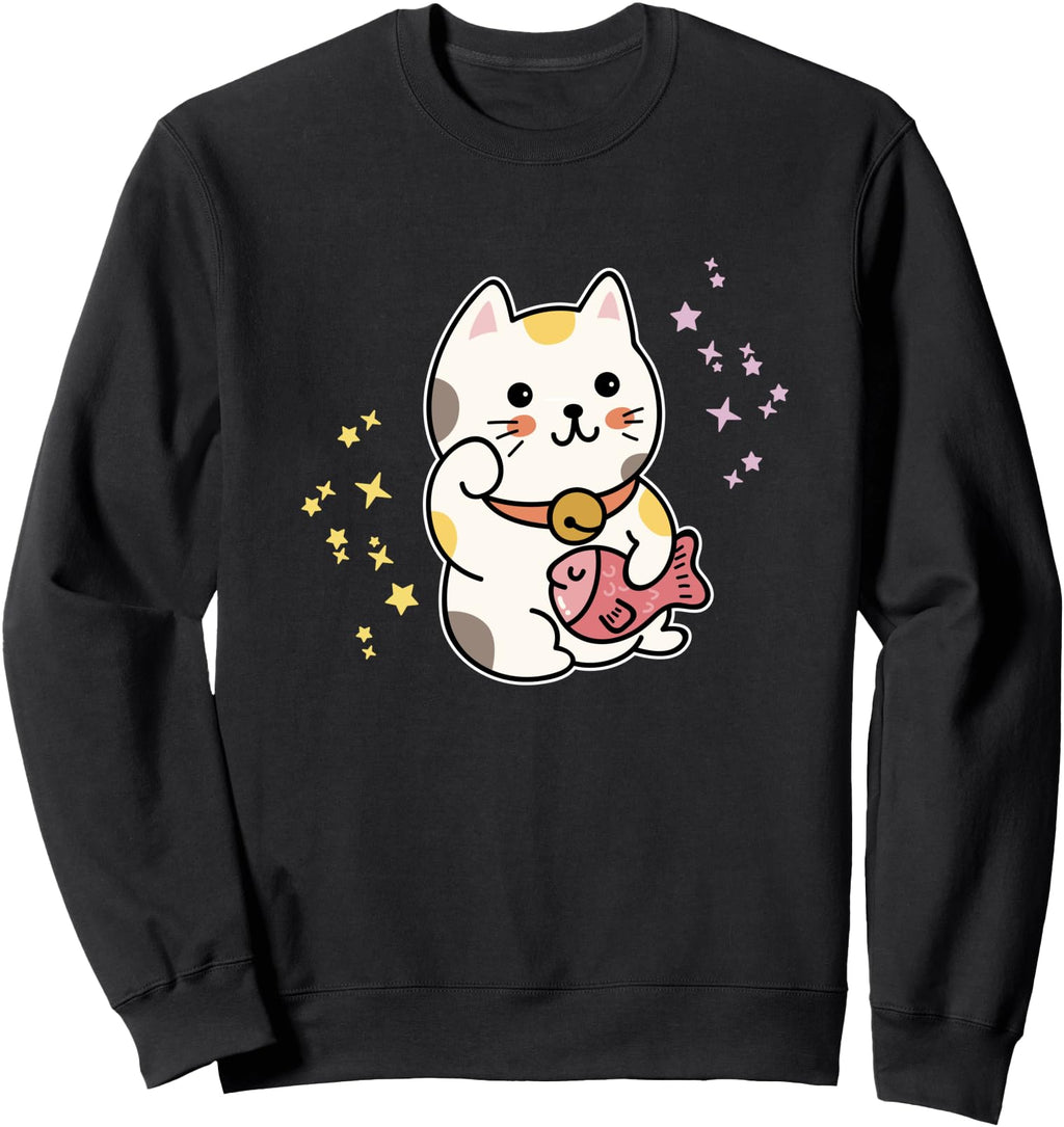 Kawaii Maneki Neko Lucky Cat Japanese T-Shirt - Trendy Graphic Men Women - T-Shirt, Sweatshirt, Hoodie