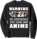 Authentic Anime Warning Japanese Anime Hoodie - Novelty Apparel Unisex - T-Shirt, Sweatshirt, Hoodie