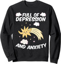 Authentic Full Depression Anxiety Hoodie - Fun Novelty Design for Adults - T-Shirt, Sweatshirt, Hoodie