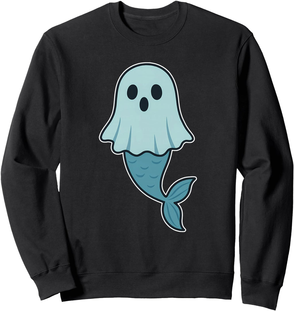 Authentic Mermaid Ghost Artist Sweatshirt - Unique Graphic for Adults - T-Shirt, Sweatshirt, Hoodie