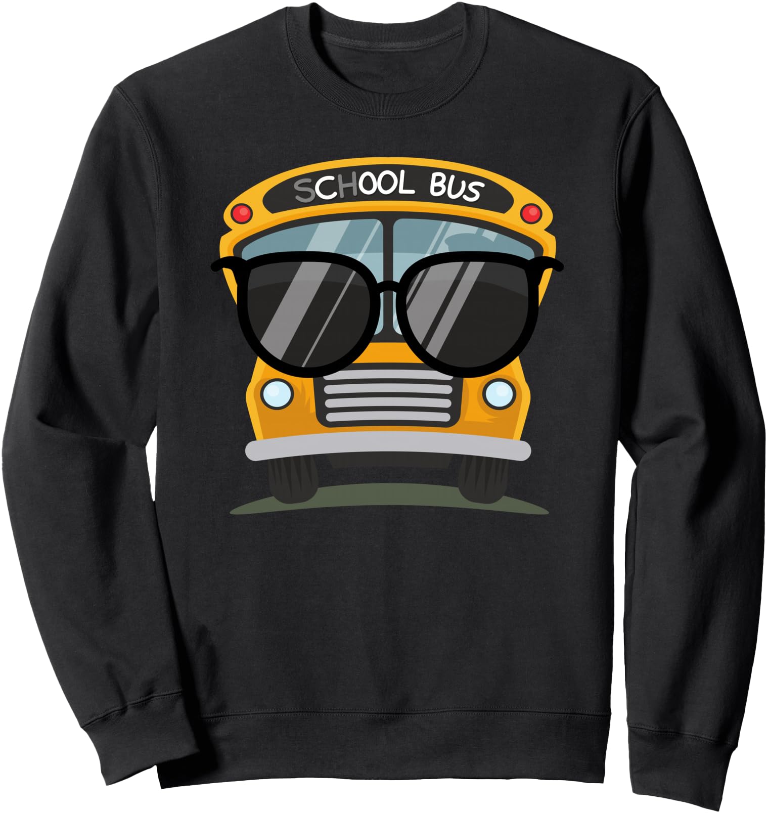 Handcrafted Bus Sunglasses School Sweatshirt - Aesthetic Graphic Men Women - T-Shirt, Sweatshirt, Hoodie