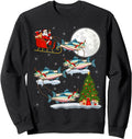 Exclusive Lighting Tree Santa Riding Hoodie - Aesthetic Graphic Unisex - T-Shirt, Sweatshirt, Hoodie