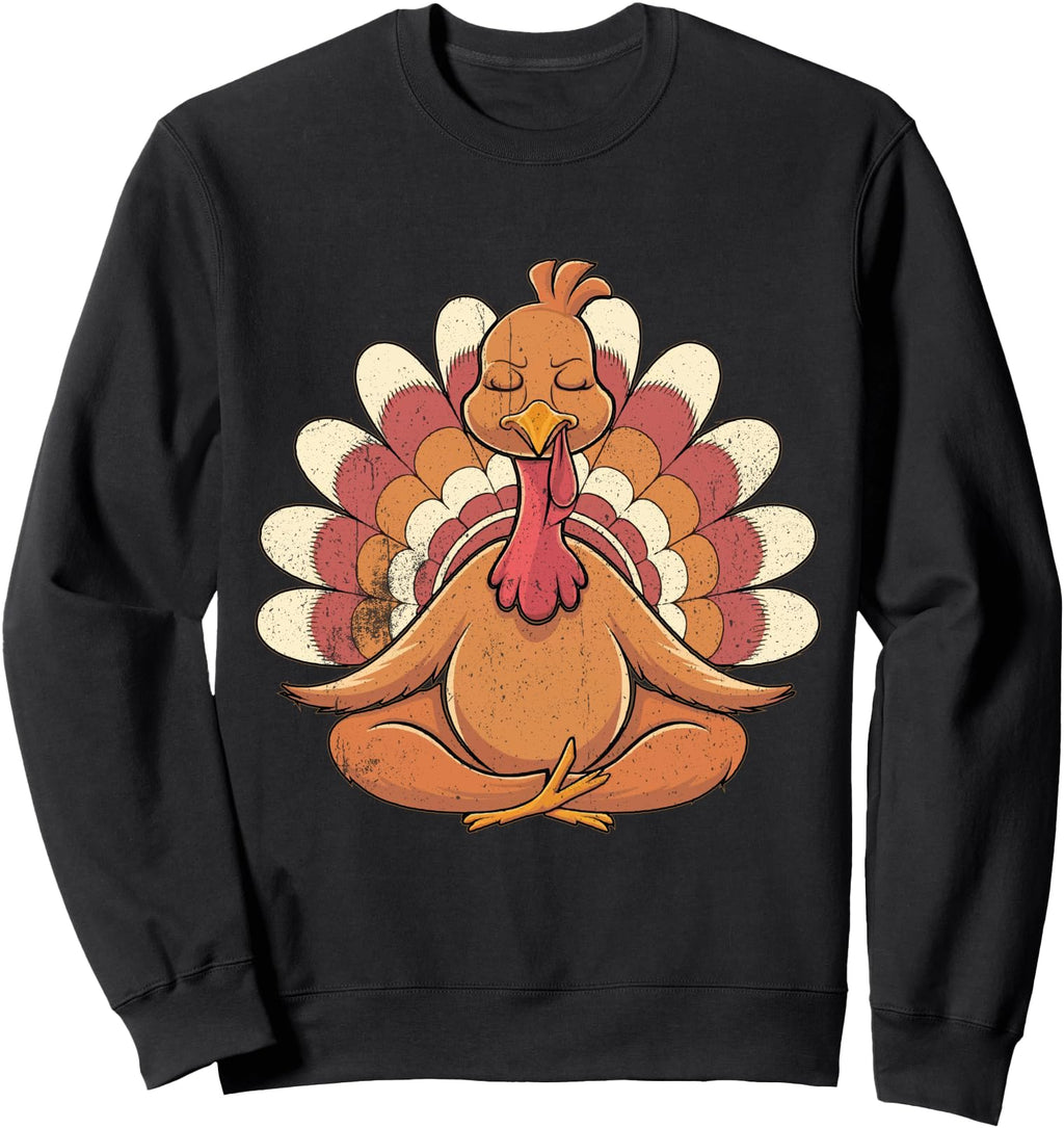 Exclusive Turkey Yoga Thanksgiving Day Hoodie - Graphic Print Unisex - T-Shirt, Sweatshirt, Hoodie