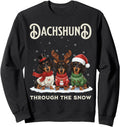 Dachshund Through Snow Wiener Dog T-Shirt - Graphic Print for Adults - T-Shirt, Sweatshirt, Hoodie