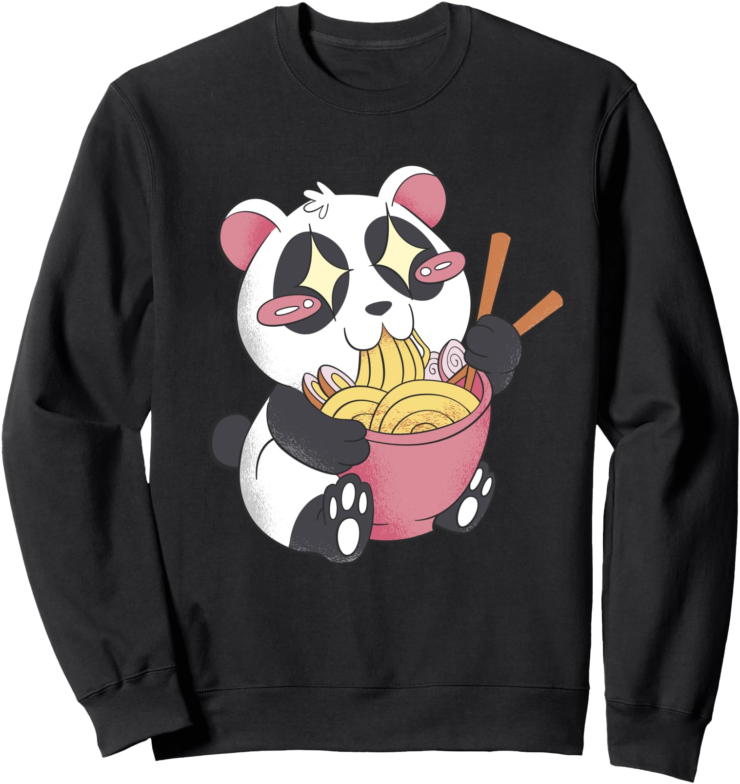 Authentic Panda Bear Ramen Japanese T-Shirt - Minimalist Print Men Women - T-Shirt, Sweatshirt, Hoodie