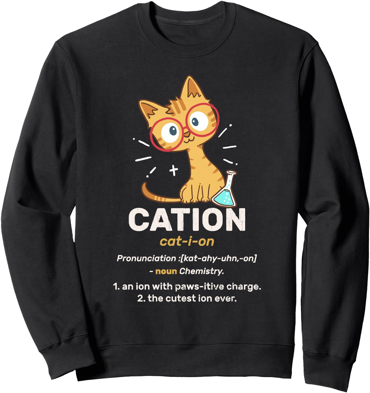 Exclusive Cation Science Cat Pawsitive Hoodie - Trendy Graphic Men Women - T-Shirt, Sweatshirt, Hoodie