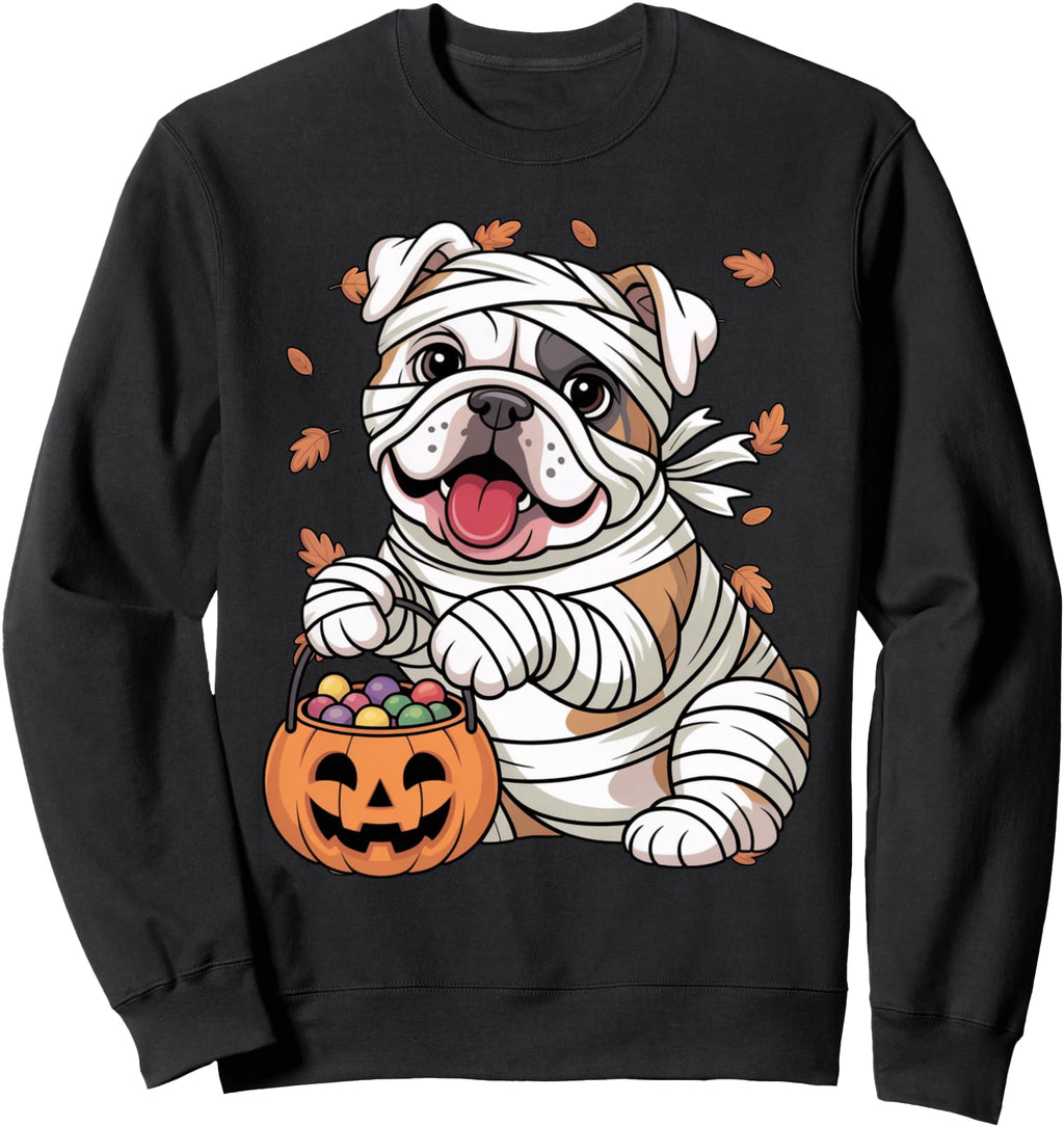 Authentic Mummy English Bulldog Fall Sweatshirt - Graphic Print for Adults - T-Shirt, Sweatshirt, Hoodie