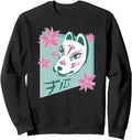 Original Japanese Fox Mask Kawaii Hoodie - Minimalist Print Men Women - T-Shirt, Sweatshirt, Hoodie