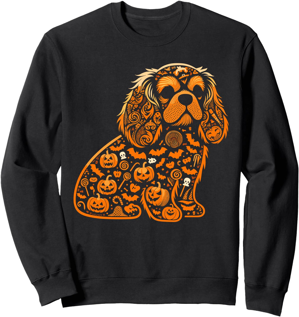 Pumpkin Cavalier King Charles Spaniel T-Shirt - Custom Art Print Unisex - T-Shirt, Sweatshirt, Hoodie