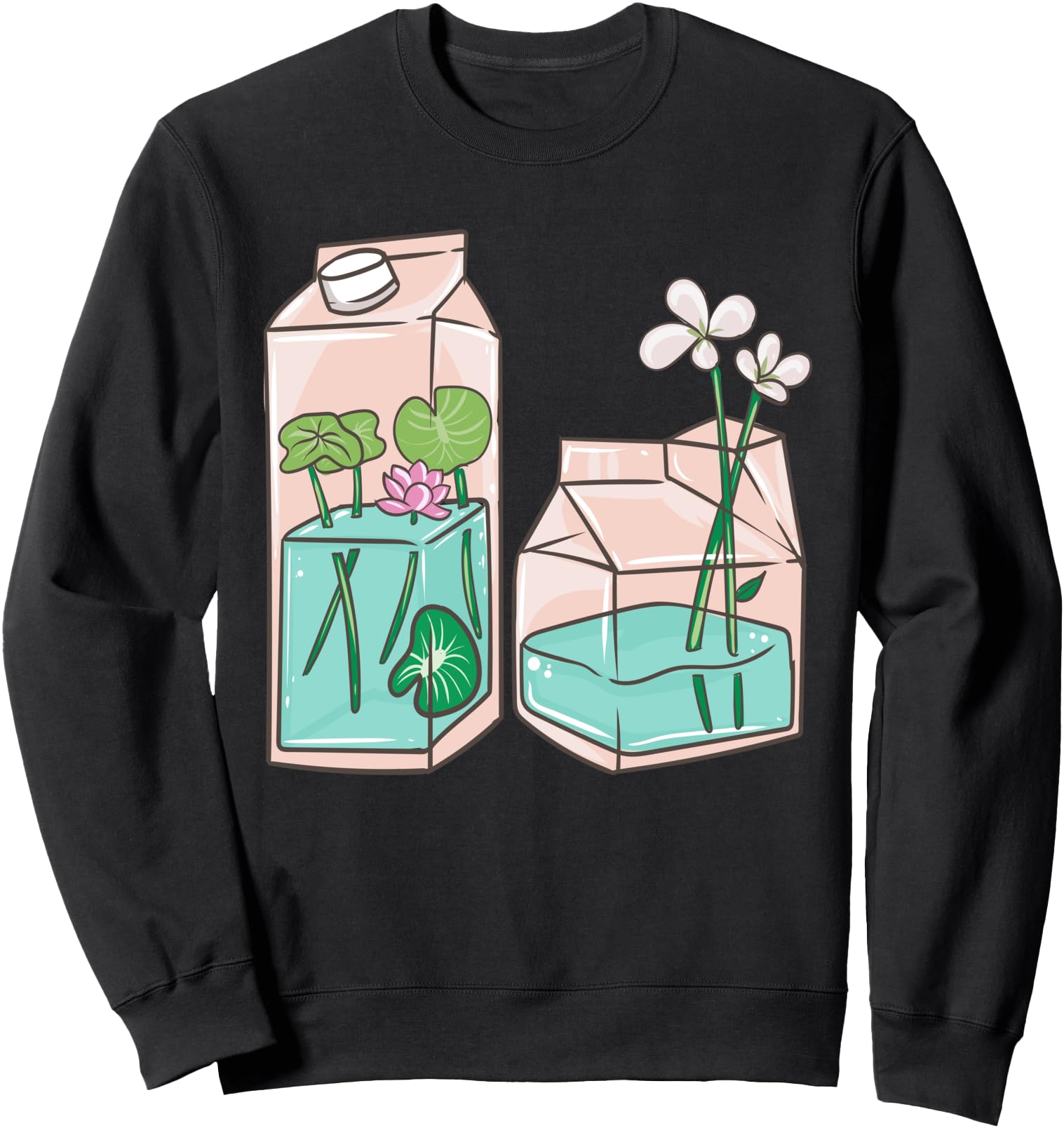 Authentic Floral Flower Milkshake T-Shirt - Unique Graphic Men Women - T-Shirt, Sweatshirt, Hoodie