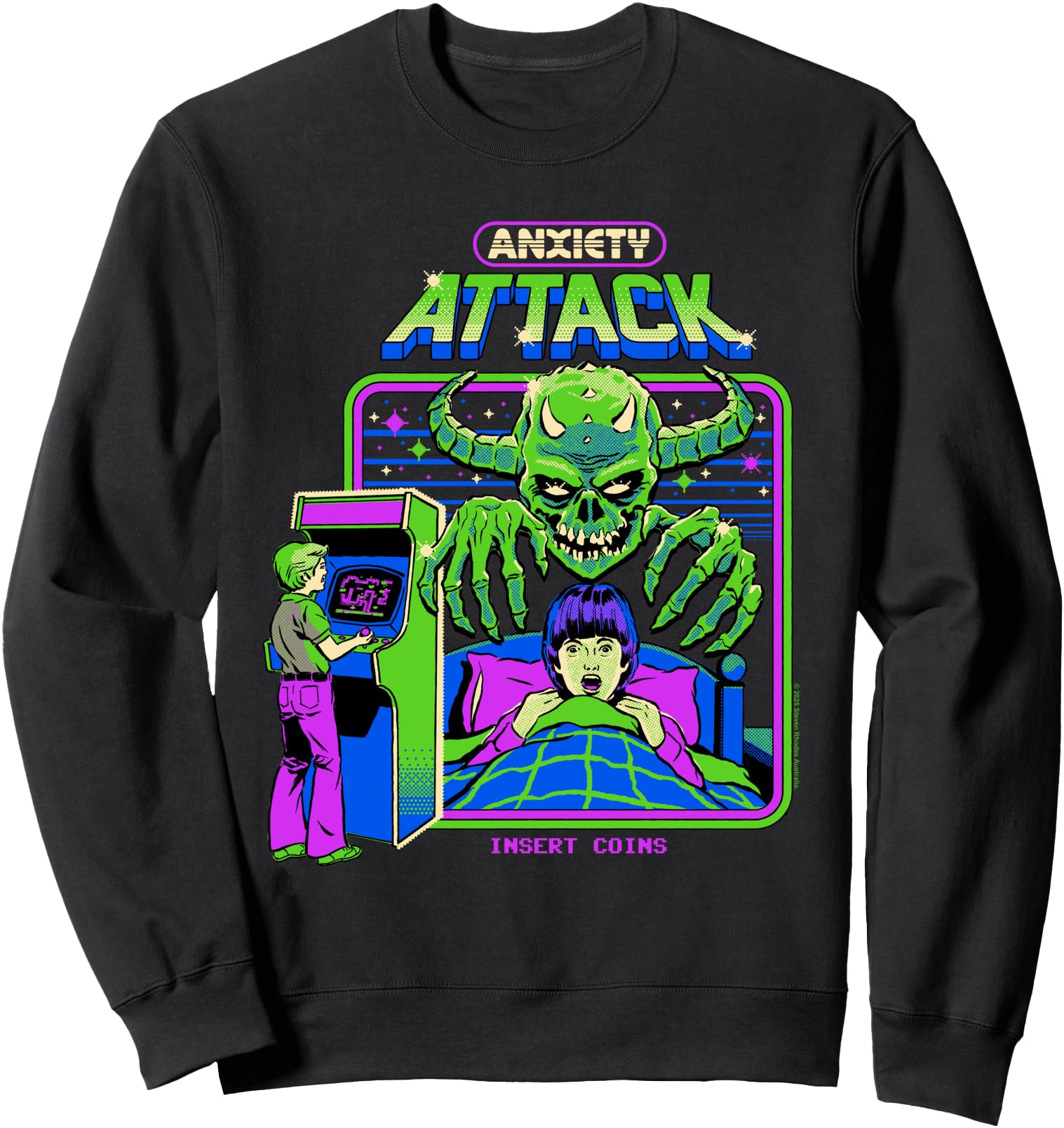 Authentic Anxiety Attack Sarcastic Sweatshirt - Custom Art Print Men Women - T-Shirt, Sweatshirt, Hoodie