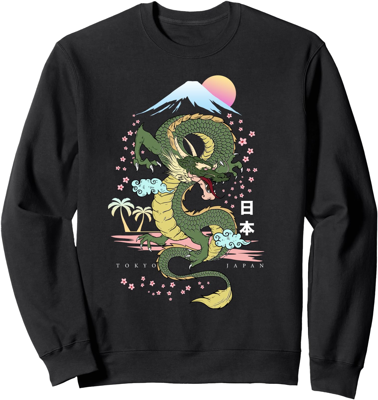 Tokyo Japan Dragon Mt Fuji Japanese T-Shirt - Novelty Apparel Men Women - T-Shirt, Sweatshirt, Hoodie