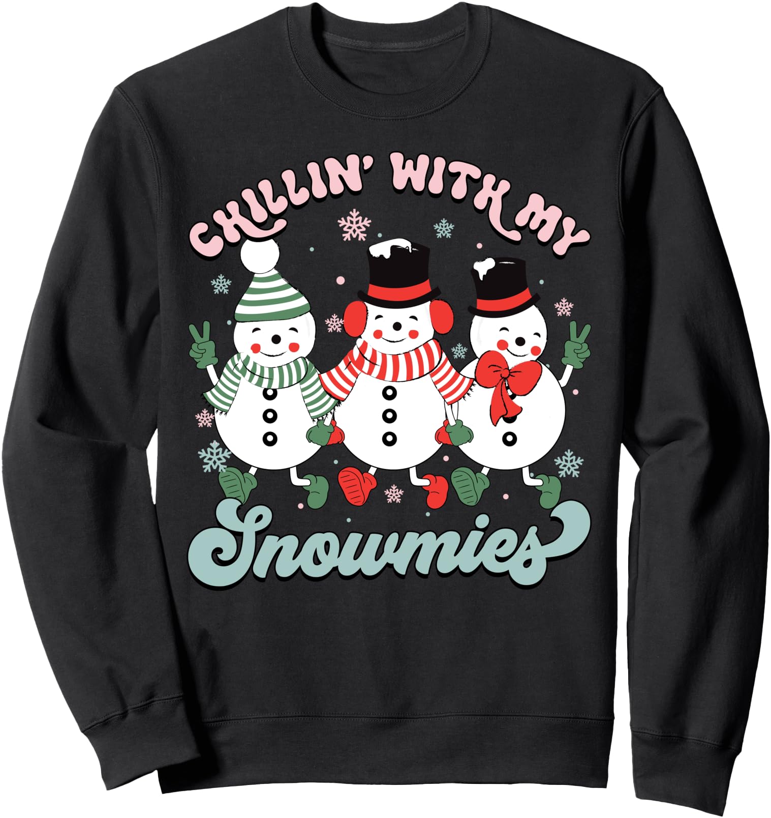 Chillin My Snowmies Family Pajama T-Shirt - Graphic Print Men Women - T-Shirt, Sweatshirt, Hoodie