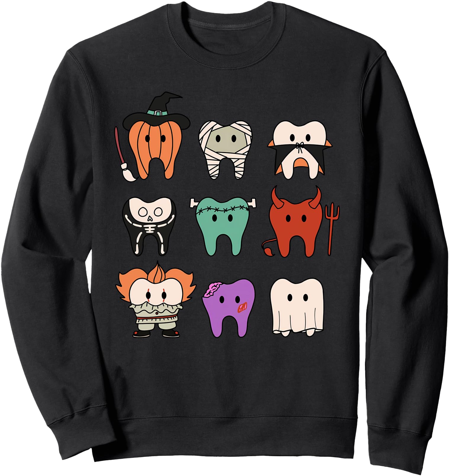 Authentic Dental Hygiene Monsters Teeth Sweatshirt - Trendy Graphic Unisex - T-Shirt, Sweatshirt, Hoodie