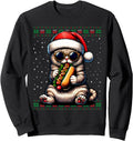 Cat Eating Hot Dogs Ugly Rare T-Shirt - Trendy Graphic for Adults - T-Shirt, Sweatshirt, Hoodie