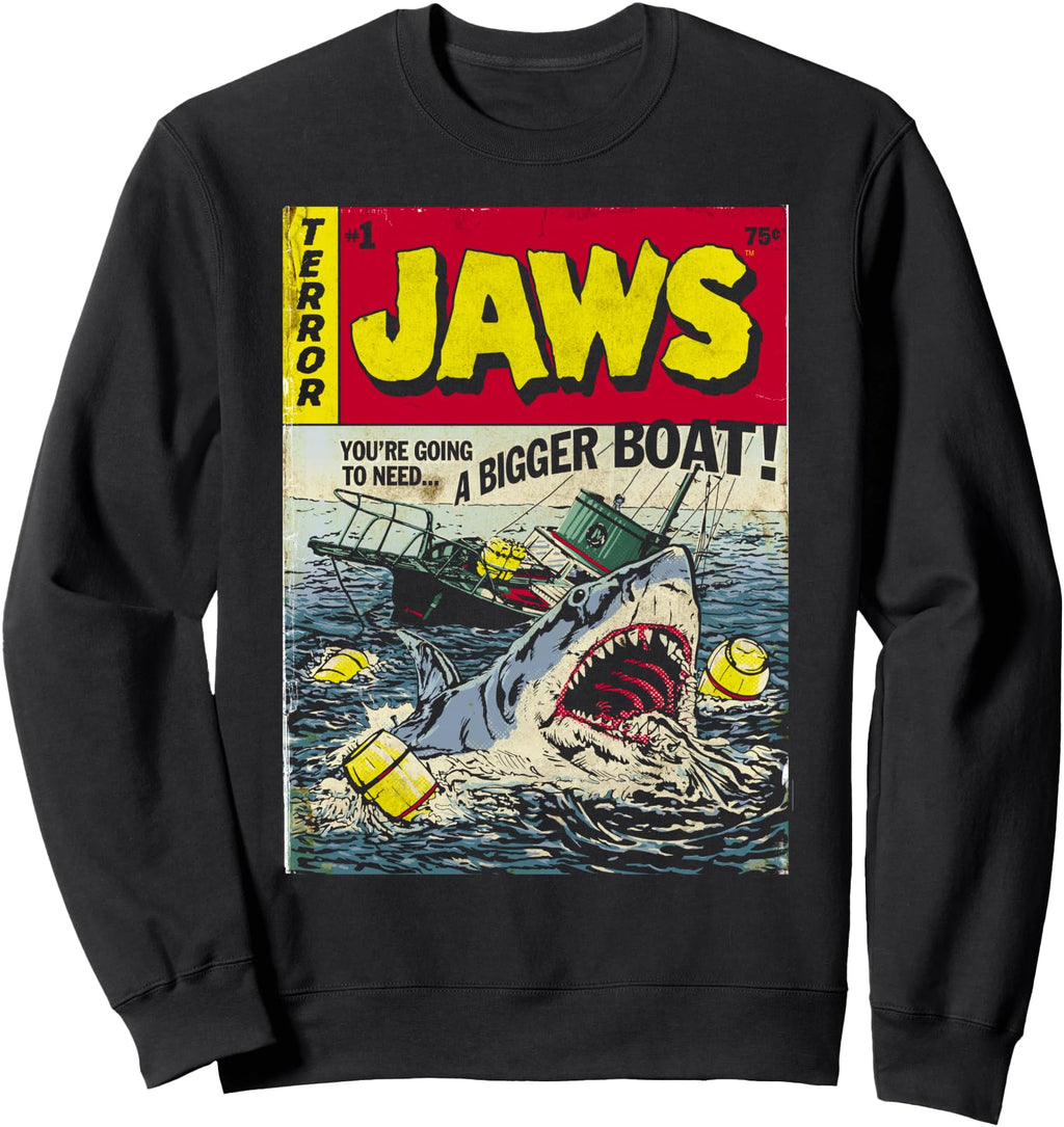 Handcrafted Jaws Pulp Attack Comic Hoodie - Casual Everyday Wear Men Women - T-Shirt, Sweatshirt, Hoodie