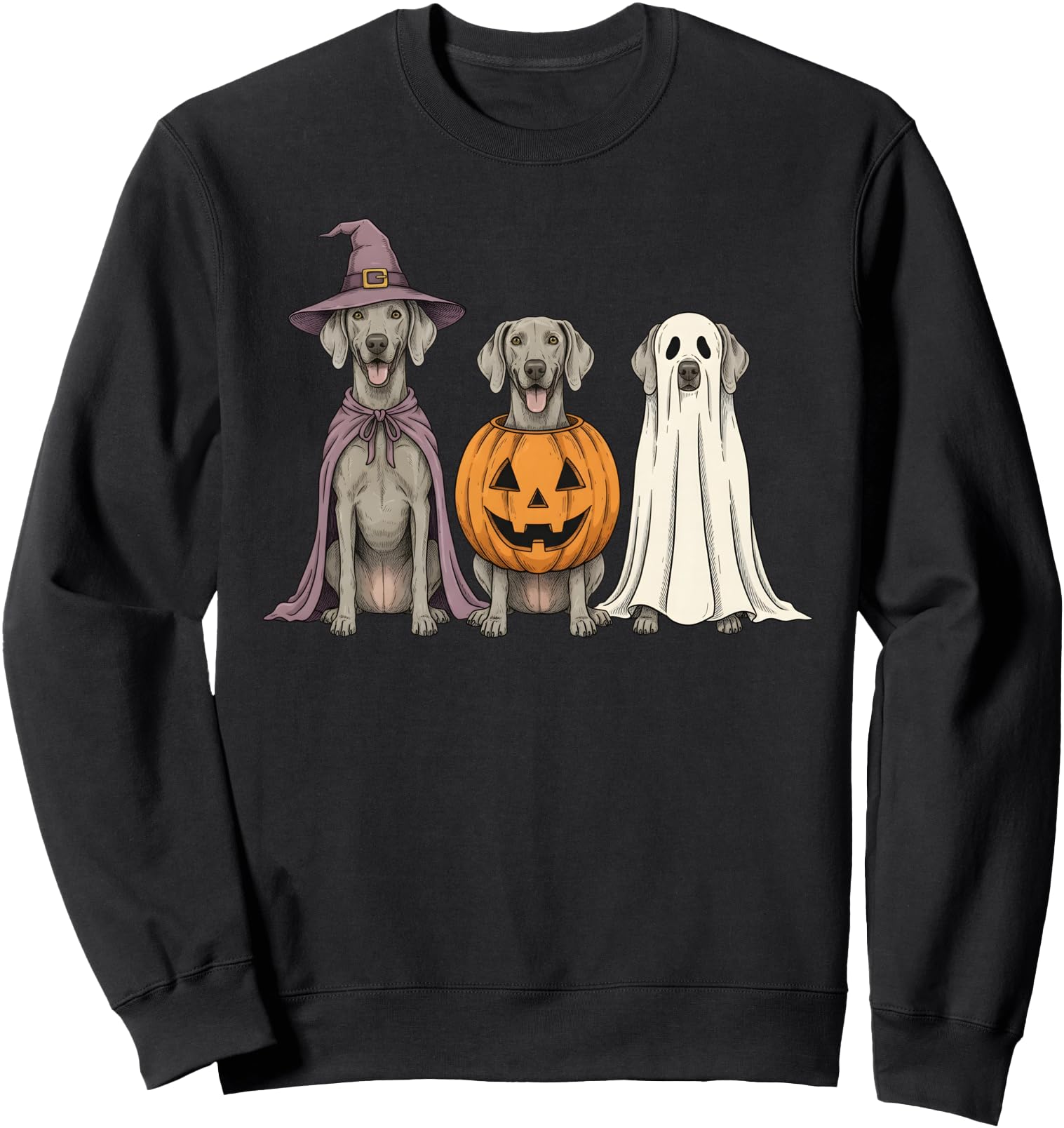 Handcrafted Spooky Ghost Sweatshirt - Casual Everyday Wear Unisex - T-Shirt, Sweatshirt, Hoodie