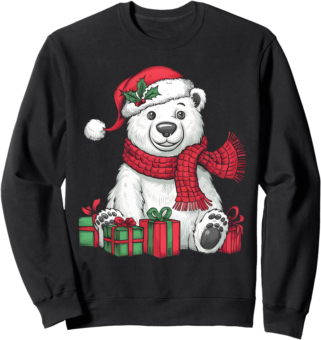 Original Polar Bear Holiday Santa Polar T-Shirt - Graphic Print Men Women - T-Shirt, Sweatshirt, Hoodie